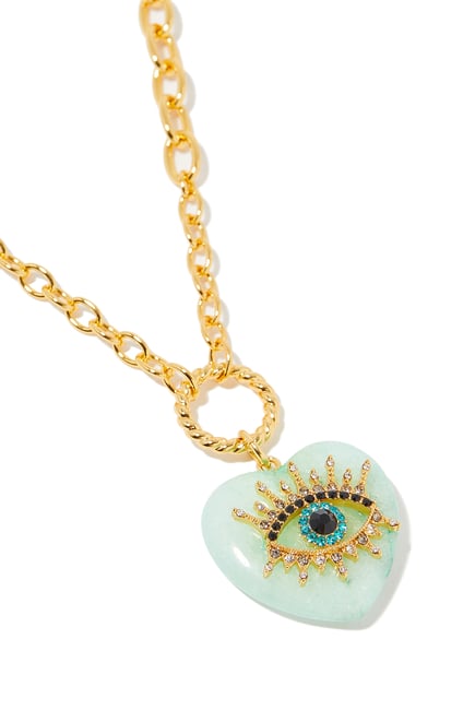 Heart Eye Stone Necklace
